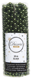 Бусы новогодние темно-зеленые 10 м