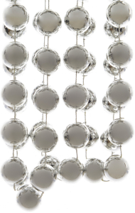 Бусы новогодние XXL серебряные 270 см