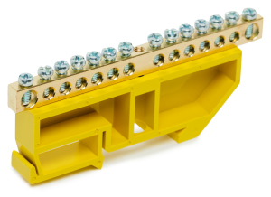 Шина нулевая REXANT синий изолятор 14ГР 6X9