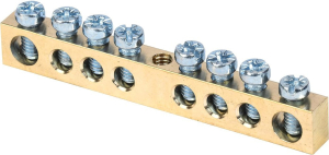 Шина нулевая PE-N REXANT центральное крепление 6X9 8/1