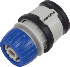Коннектор для шланга с аквастопом LUX-TOOLS 1/2", 5/8"