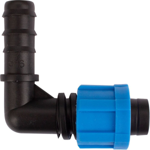 Отвод угловой для шланга ECOTEC Aquarel 16 мм 2 шт
