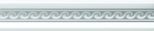 Плинтус потолочный SOLID С15/40 Волна 200х3,8х3,8 см бело-серебряный