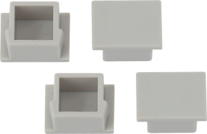 Комплект заглушек ЭРА 1612-3A для профиля CAB261 квадратные 12x16x5 мм 4 шт 