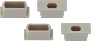 Комплект заглушек ЭРА 2206-3В для профиля CAB251 прямоугольные 6x21x5 мм 4 шт 