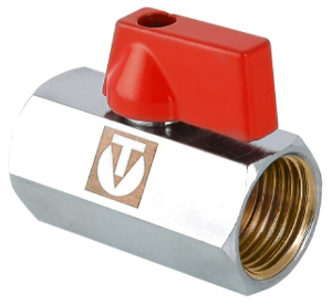 Кран шаровой латунь никелированный VALTEC мини AAV330004 1/2"