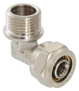 Угольник латунь никелированный VALTEC 3/4" х 26 мм