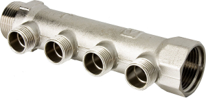 Коллектор латунь никелированная VALTEC 1"х 1/2"