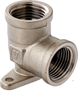 Угольник с креплением латунь никелированная VALTEC 1/2"х 15 мм