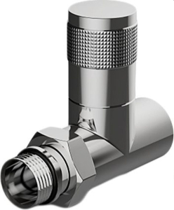 Набор дизайн-вентилей Royal Thermo PIANO, прямой (хром) 1/2"