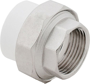 Муфта комбинированная разъем. (Американка) PPR внутр. резьба 25х 1/2, белый, RTP