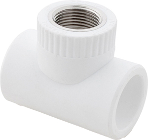 Тройник комбинированный PPR внутренняя резьба 32х1,  белый, RTP