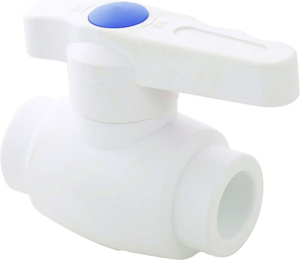 Кран шаровой стандартный проход PPR 32,  белый, RTP