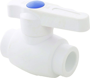 Кран шаровой стандартный проход PPR 20,  белый, RTP