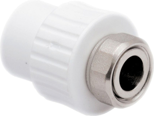 Муфта с накидной гайкой PPR 20х1/2,  белый, RTP