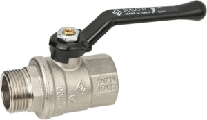 Кран шаровой латунь никелированная VALVOSANITARIA BUGATTI Oregon 305 1/2"