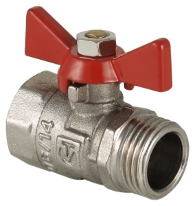 Кран шаровый латунь никелированный VALTEC COMPACT VT.093 3/4"