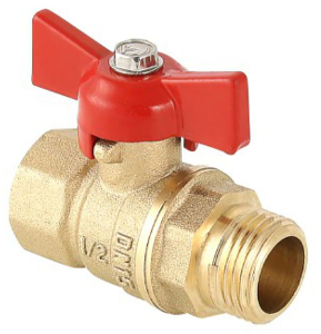 Кран шаровой латунь никелированный VALTEC СТАНДАРТ VT.123.G.04 1/2"