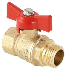 Кран шаровой латунь никелированный VALTEC СТАНДАРТ VT.123.G.05 3/4"