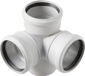 Крестовина полипропиленовая Polytron Stilte Plus 110 мм 87,5 градусов
