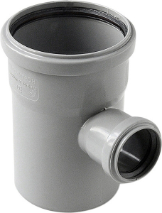 Тройник ВК ПП 50/40х87, серый, RTP