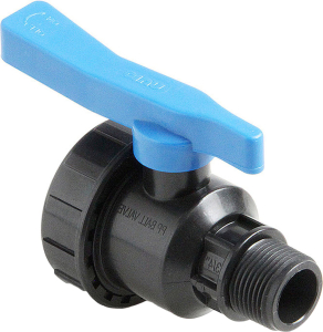 Кран шаровой компрес, полипроп. внутр. резьба 25х 3/4" для полиэтилен. труб, RTP