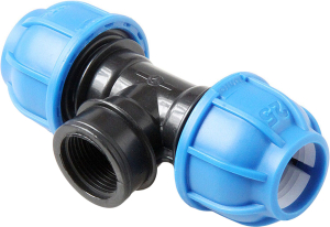 Тройник компрес, полипропилен внутрен. резьба 25х 1/2" для полиэтилен. труб, RTP