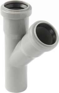 Тройник ВК ПП 40/40х45, серый, RTP