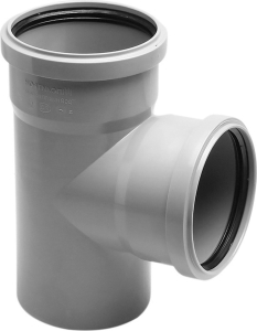 Тройник ВК ПП 110/110х87, серый, RTP