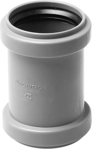 Муфта соединительная (с перегородкой) ВК ПП 50, серый, RTP