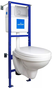 Комплект инсталляции с подвесным унитазом Cersanit Delfi S-SET-DEL/LEONN/TPL/