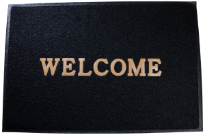 Коврик придверный 60х90 см ворсовый черный 