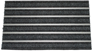 Коврик придверный 35х60 см ворсовый антрацит 