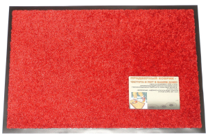 Коврик придверный 40х60 см ворсовый красный