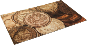 Коврик придверный Vortex Samba 80х50 см текстильный коричневый