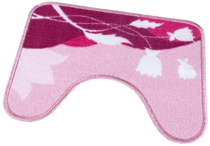 Коврик для туалета Колокольчик 40х50 см ворсовый розовый