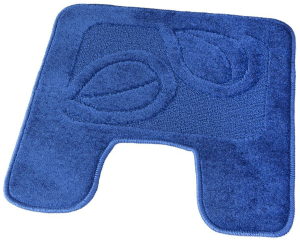 Коврик для туалета RemiLing Leaves 57х52 см текстильный синий