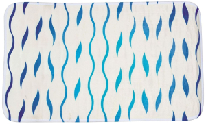 Коврик для ванной комнаты MSV SEVENTIES 75х45 см текстильный синий