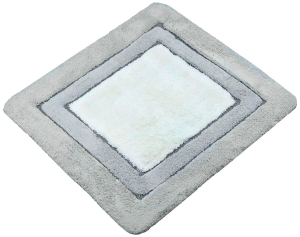 Коврик для ванной комнаты WESS CARRE 70х70 см ворсовый серый