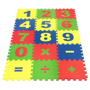 Ковровая плитка ECO COVER Мягкий пол Математика 25х25 см