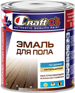 Эмаль для пола CraftOiI глянцевая желто-коричневая 2,6 кг