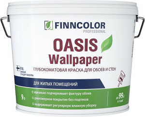 Краска для обоев и стен FINNCOLOR Oasis Wallpaper база С 9 л