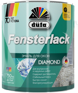 Эмаль для окон dufa FENSTERLACK белая 0,75 л