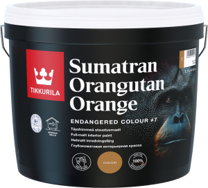 Краска интерьерная Tikkurila Endangered Colour глубокоматовая оранжевый 2,7 л
