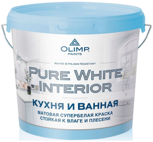 Краска интерьерная OLIMP матовая белая 5 л