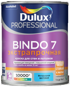 Краска интерьерная Dulux Bindo 7 матовая база BW 1 л