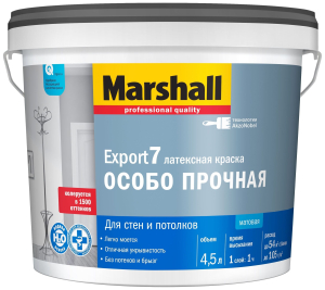 Краска интерьерная Marshall Export-7 матовая белая 4,5 л
