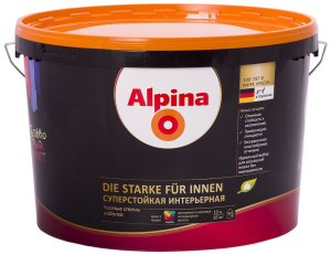 Краска интерьерная ALPINA Суперстойкая матовая База 1 белая 10 л