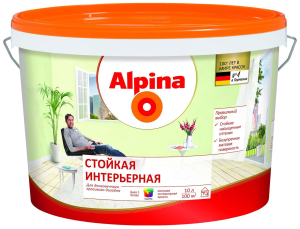 Краска интерьерная ALPINA Стойкая матовая белая 10 л