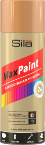 Эмаль универсальная Sila Home MaxPaint глянцевая гладкая латуный металлик 520 мл